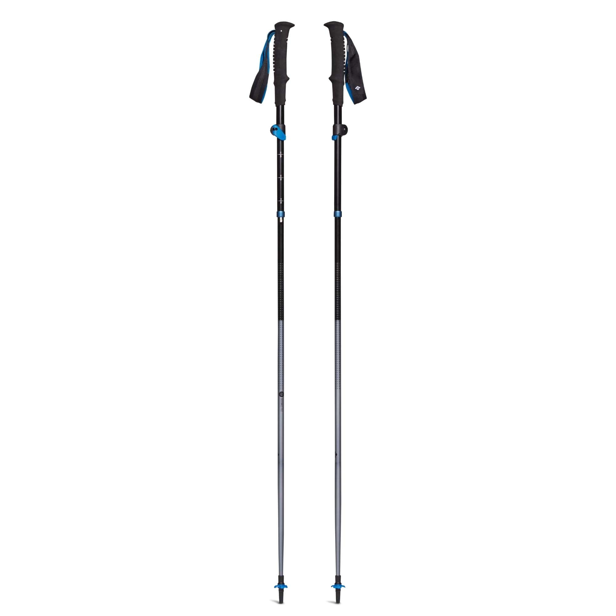 Coppia di bastoncini Black Diamond Distance FLZ grigi con impugnature blu