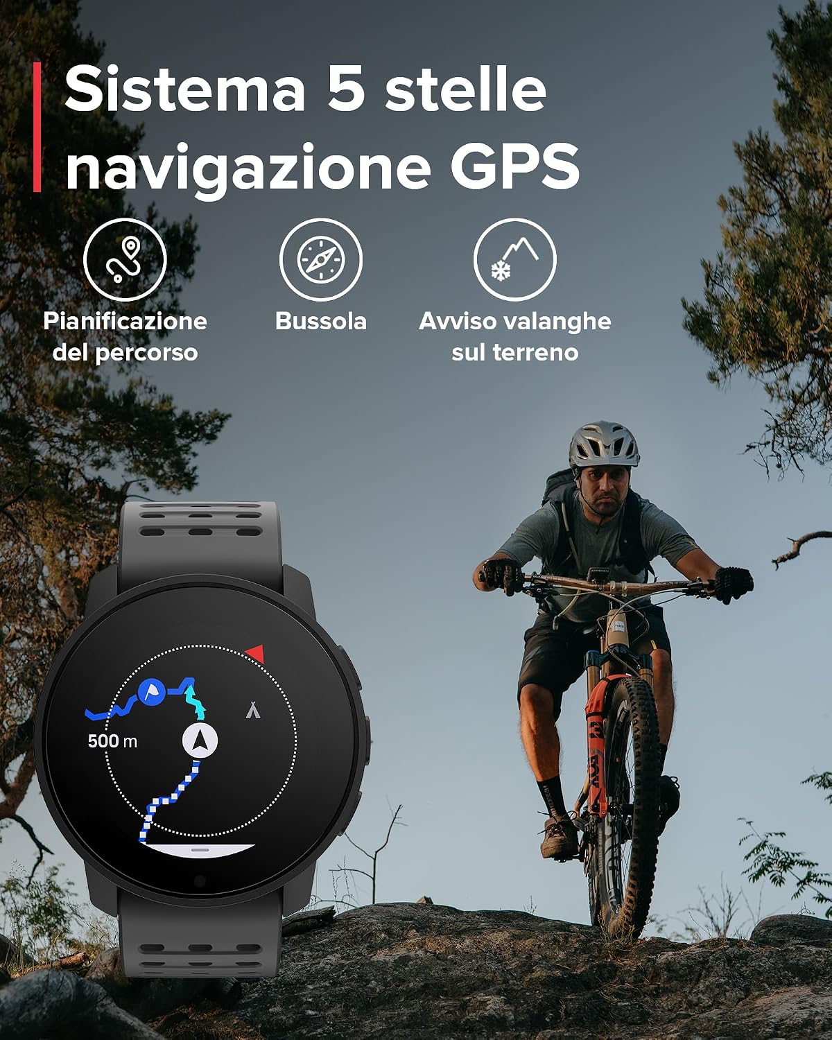 Particolare dellorologio sportivo Suunto 9 Peak Pro