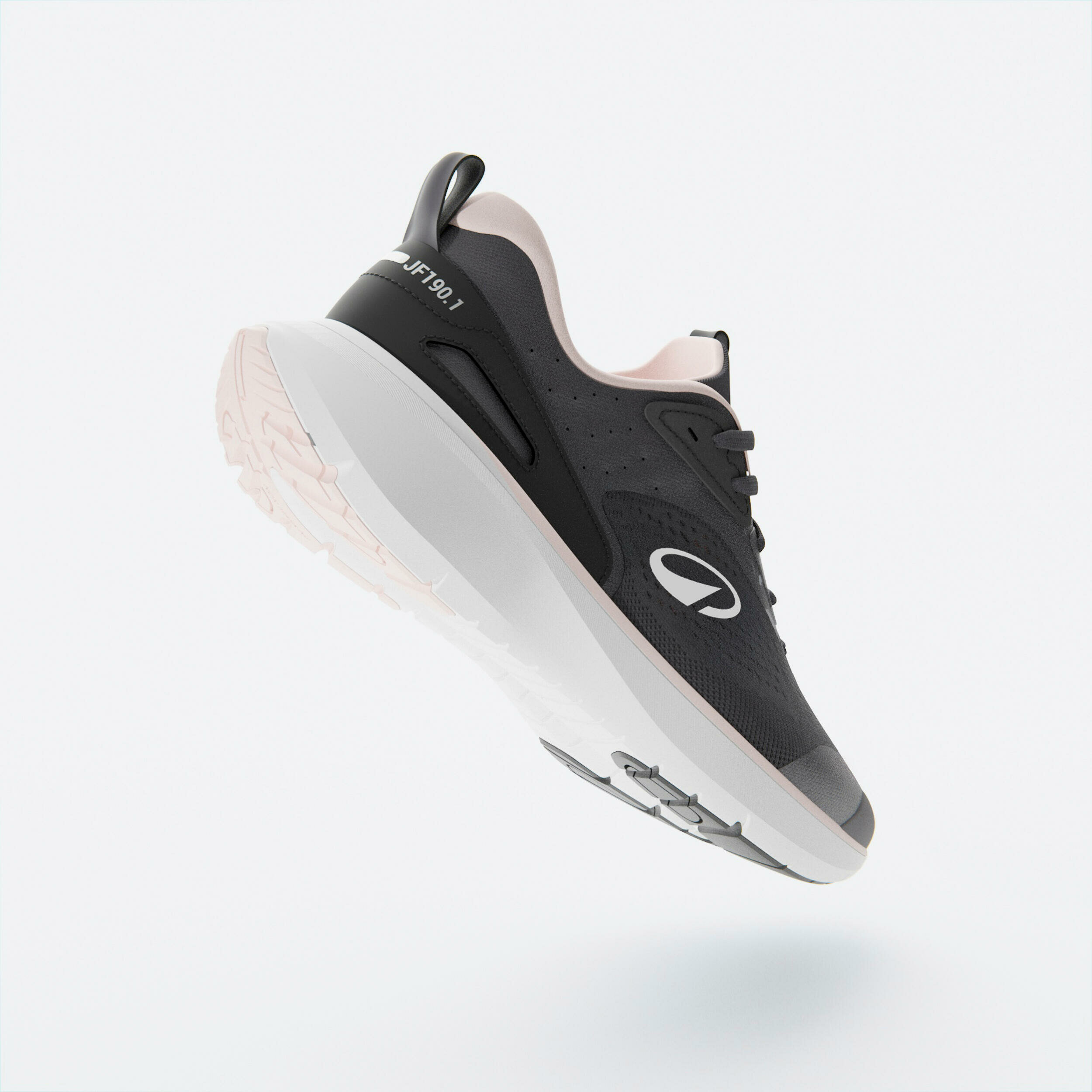 Scarpa Jogflow 190.1 sospesa in aria con la scritta JF190.1 sul tallone e la suola in vista