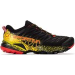 La Sportiva Akasha II vista di lato con logo giallo e suola rossa