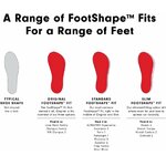 Schema delle calzate FootShape di Altra a confronto con una scarpa tradizionale