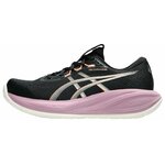 Scarpa running donna ASICS Gel-Cumulus 28 nera e viola vista di lato