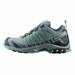 Scarpa da trail running donna Salomon XA Pro 3D Gore-Tex grigio verde vista di lato