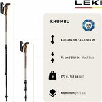 Dettaglio dei bastoncini telescopici Leki Khumbu