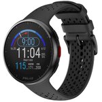 Orologio GPS running Polar Pacer Pro grigio e nero visto di fronte