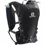 Zaino trail running Salomon Agile 6 nero visto di tre quarti