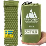 Materassino da campeggio gonfiabile Trinordic verde con cuscino integrato