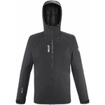 Giacca Millet Seneca GTX nera vista di fronte con cappuccio