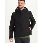 Uomo con giacca Marmot Minimalist nera e mano in tasca