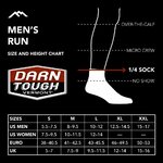 Tabella altezze e taglie delle calze da corsa Darn Tough uomo