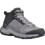 Scarpa da trekking uomo Quechua MH500 Mid grigia in primo piano, collo mid e lacci grigi