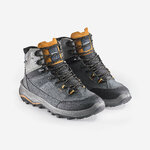 Paio di scarpe da trekking Quechua MT100 grigie con collarino imbottito arancione