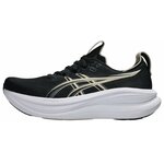 Scarpa running uomo ASICS Gel-Nimbus 28 nera e grigia vista di lato