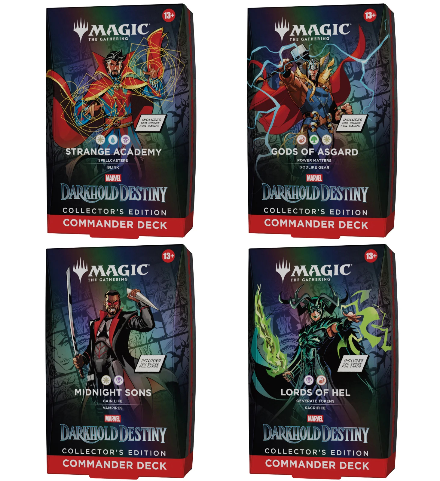 Marvel: Darkhold Destiny Deck commander collector display (4 decks) - EN