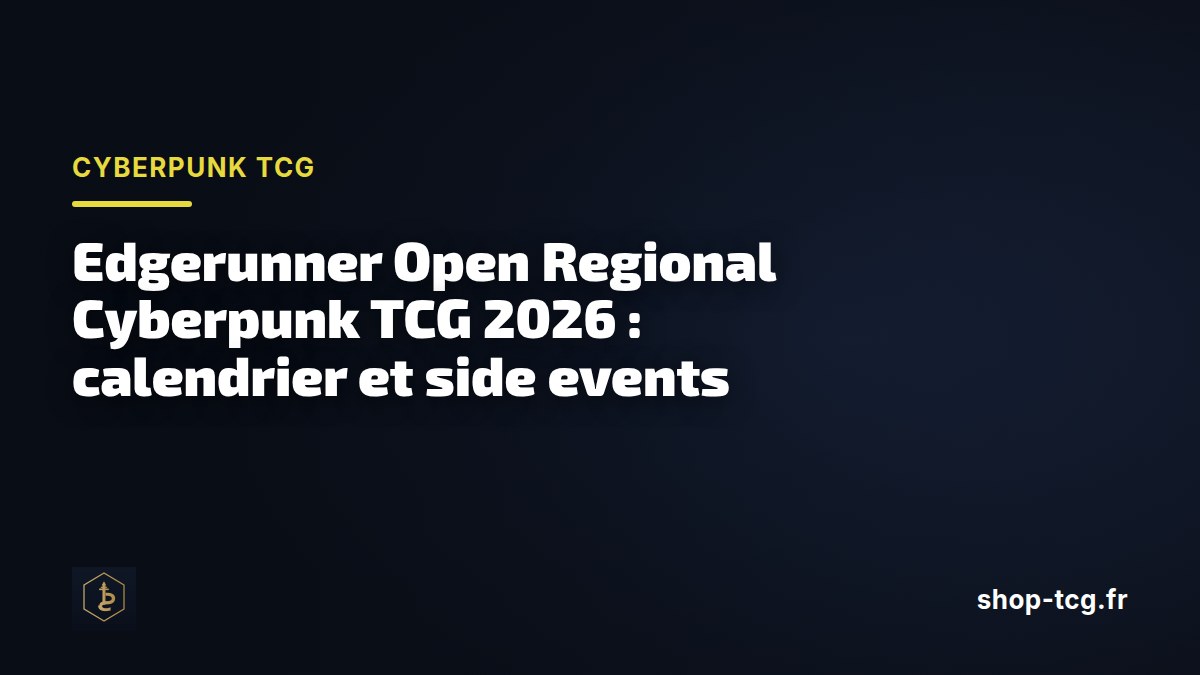 Edgerunner Open Regional Cyberpunk TCG 2026 : calendrier et side events