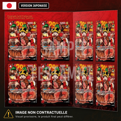 One Piece Luffy P-159 29th Anniversary JP – Lot 4 Normal + 4 Foil