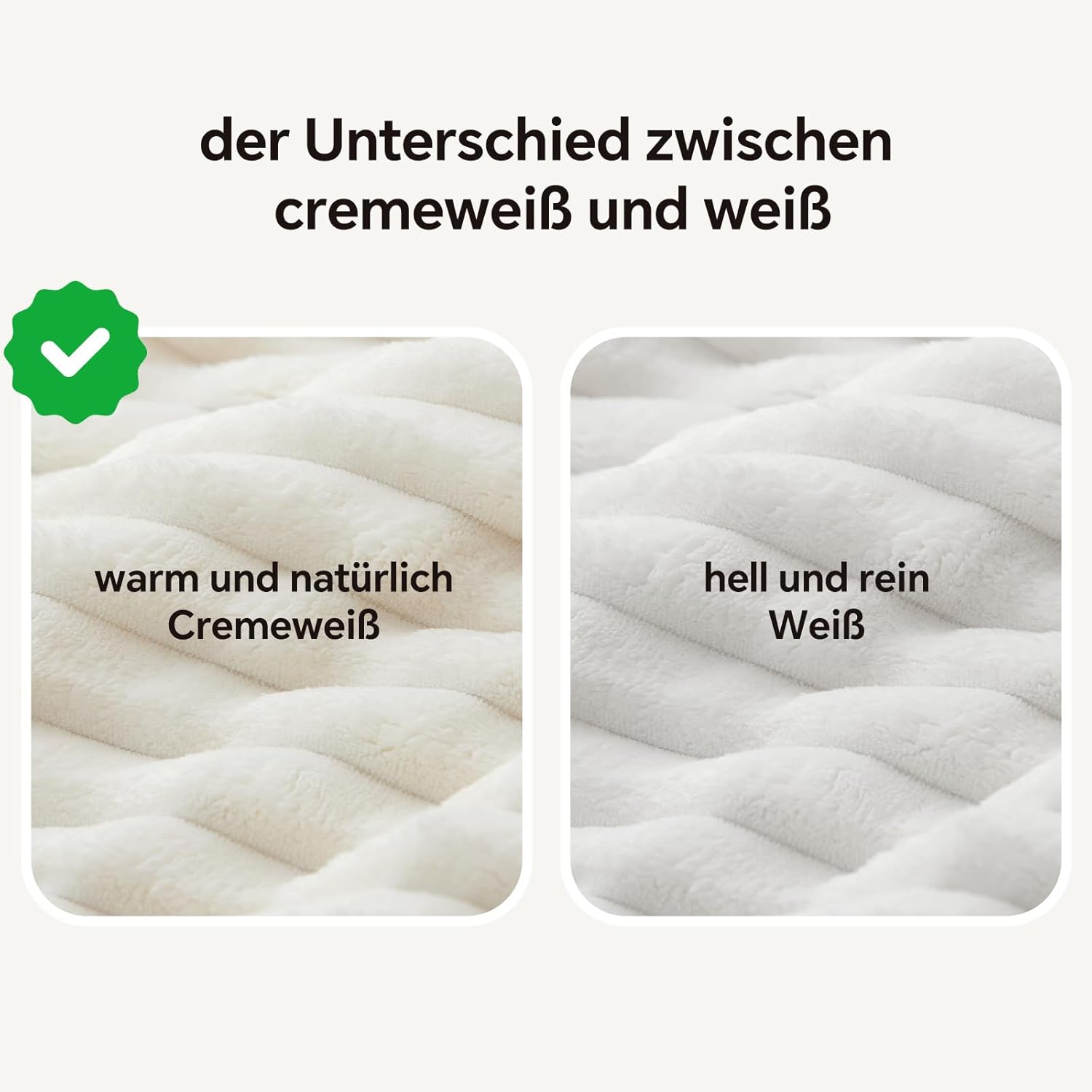 BEDELITE Kuscheldecke Flauschig Deko Decke für Sofa, Cremeweiß, 125x150 Cremeweiß 125 x 150 cm 3