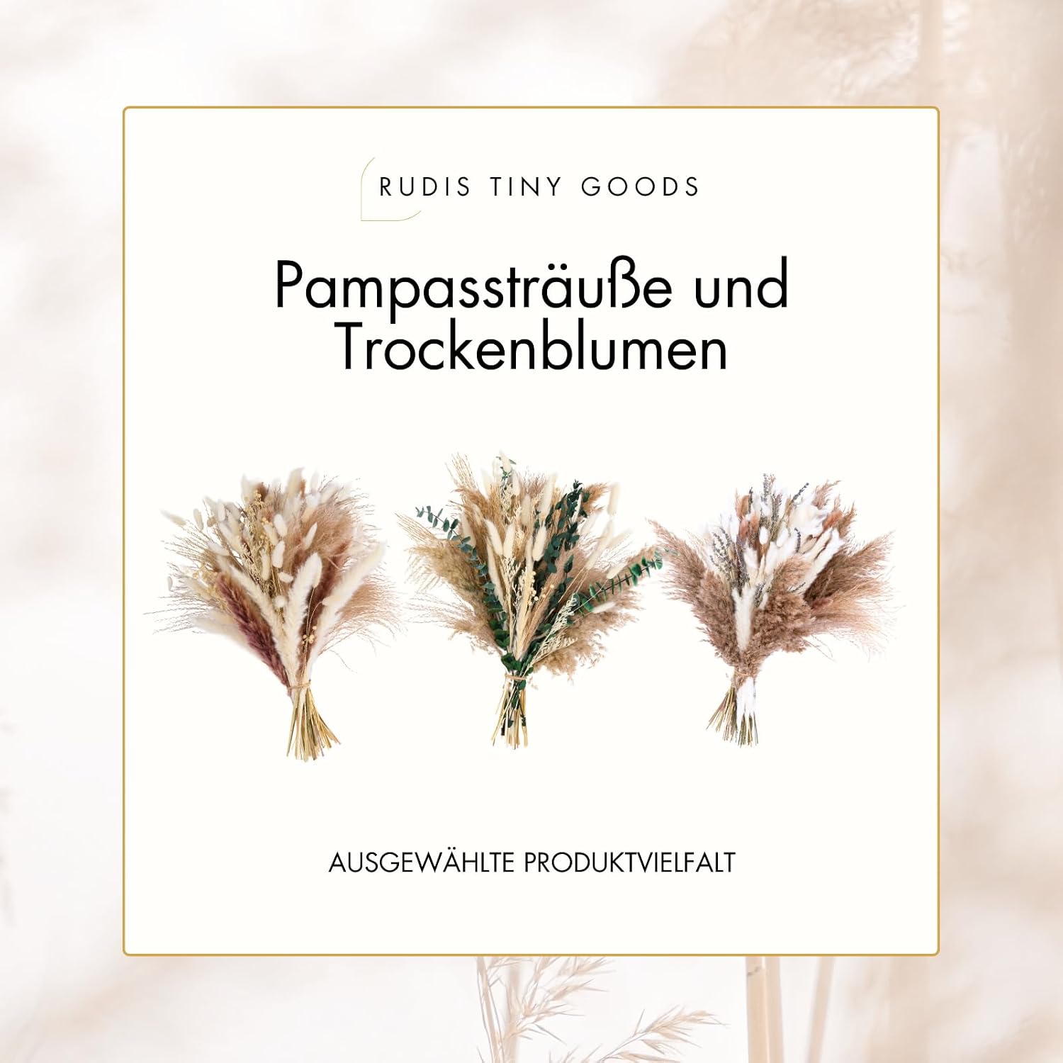 Pampasgras Deko Trocken 44cm hoch - schöner Pampasstrauß Stockholm (80 Teile) 8