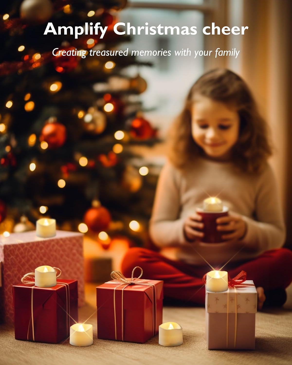 Homemory 12 led teelichter mit Timer, elektrische flackernde batteriebetriebene Kerzen, 6 Stunden an und 18 Stunden aus, 3. 9