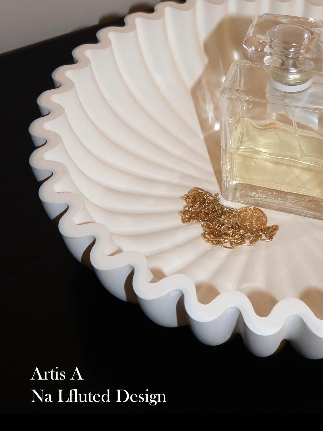 Handgefertigte Rüschenschale – Elegante Dekoschale im Jakobsmuschel-Design, Vintage Obstschale &amp; Ringschale, Ästhetische Bl 2