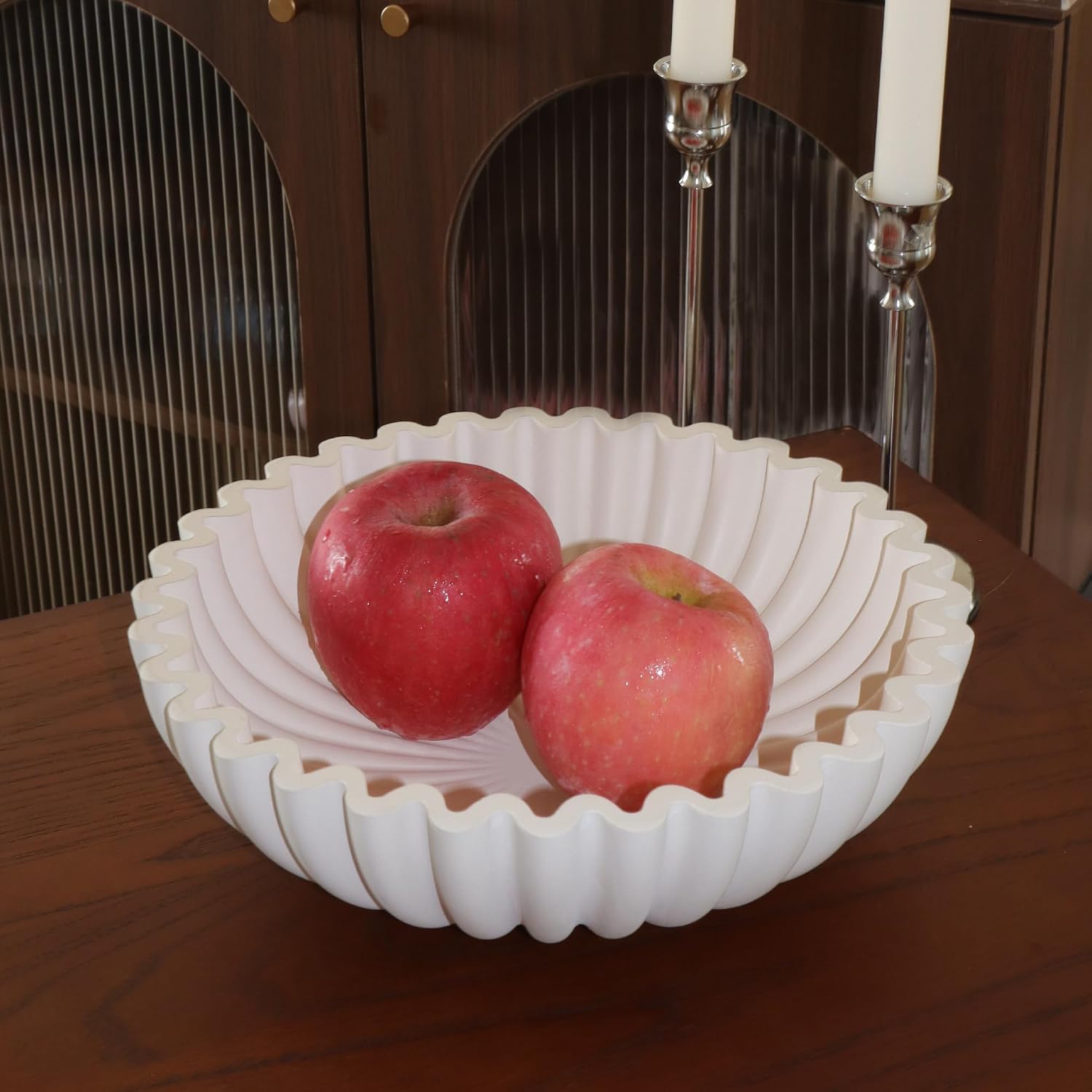 Handgefertigte Rüschenschale – Elegante Dekoschale im Jakobsmuschel-Design, Vintage Obstschale &amp; Ringschale, Ästhetische Bl 6