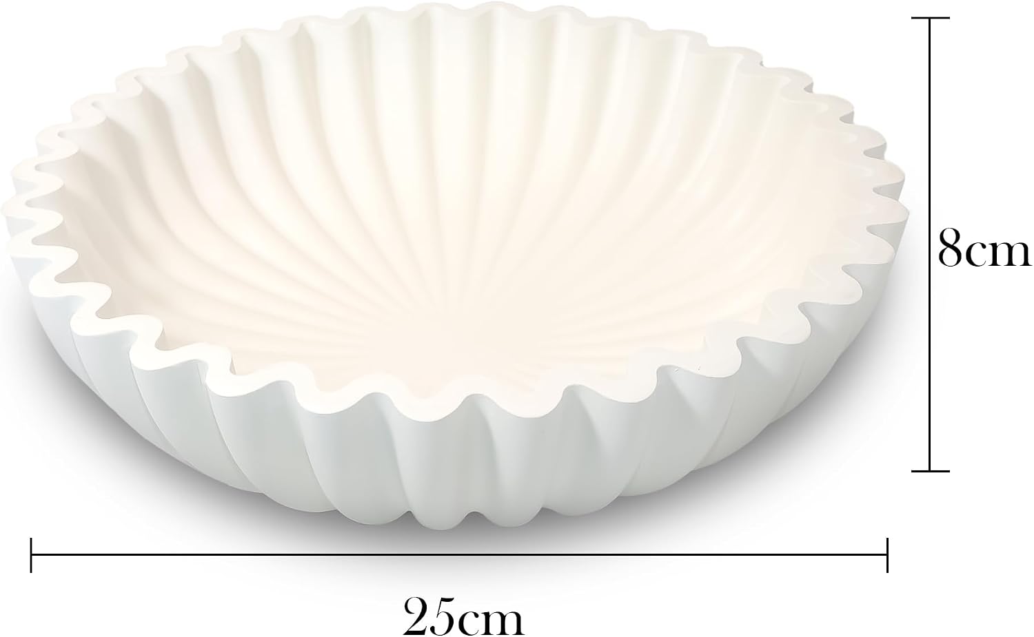 Handgefertigte Rüschenschale – Elegante Dekoschale im Jakobsmuschel-Design, Vintage Obstschale &amp; Ringschale, Ästhetische Bl 7