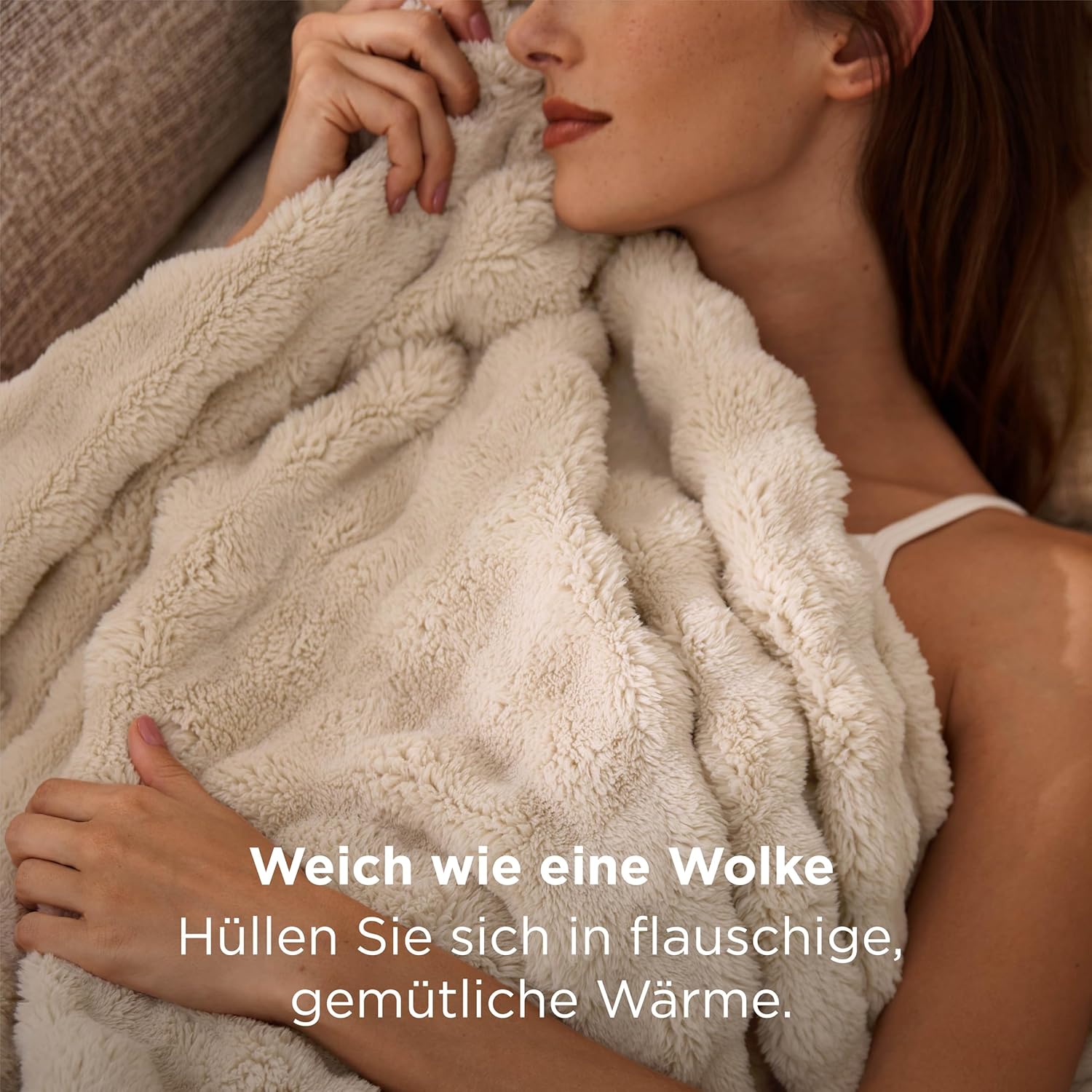 BEDSURE Kuscheldecke Flauschig Bubble Decke - Beige, 150x200 cm Beige 150 x 200 cm 2