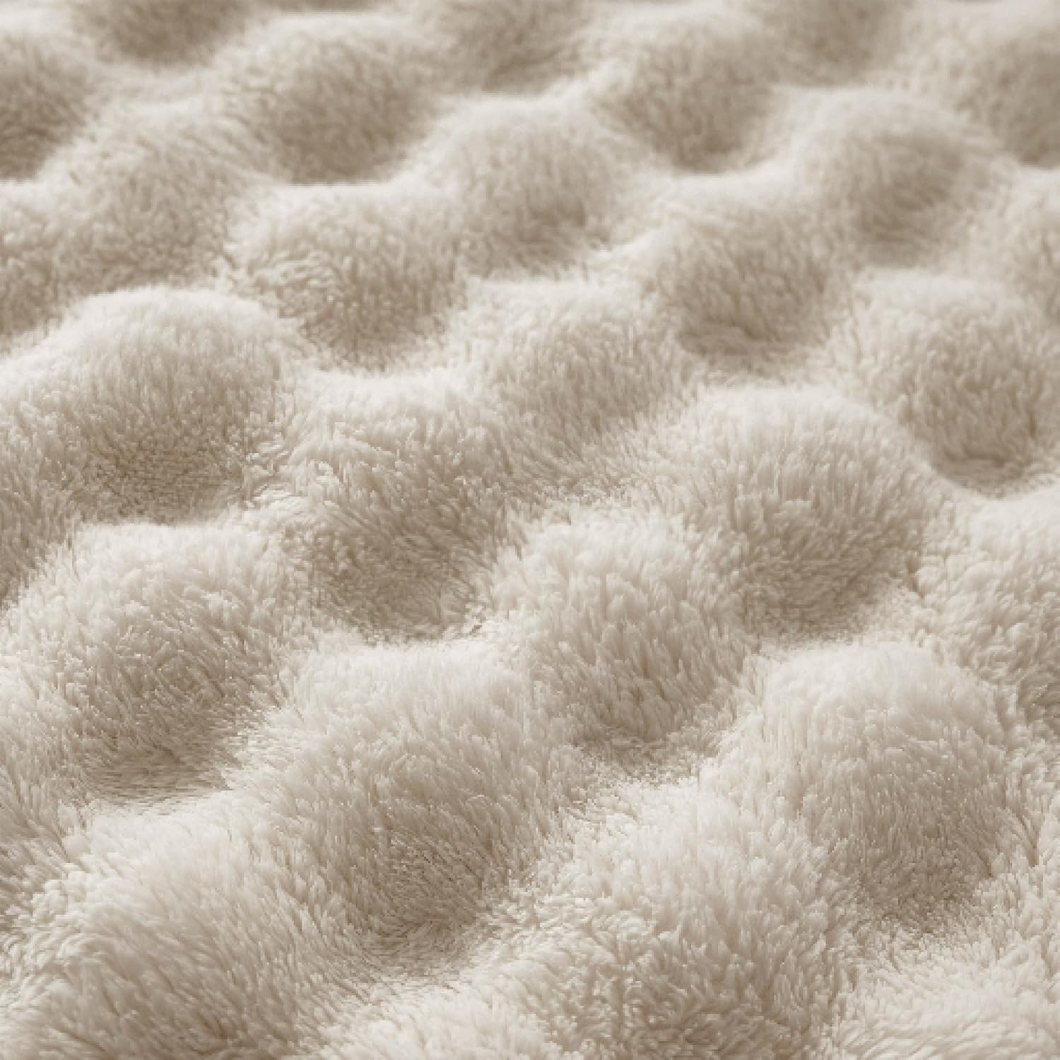 BEDSURE Kuscheldecke Flauschig Bubble Decke - Beige, 150x200 cm Beige 150 x 200 cm 9