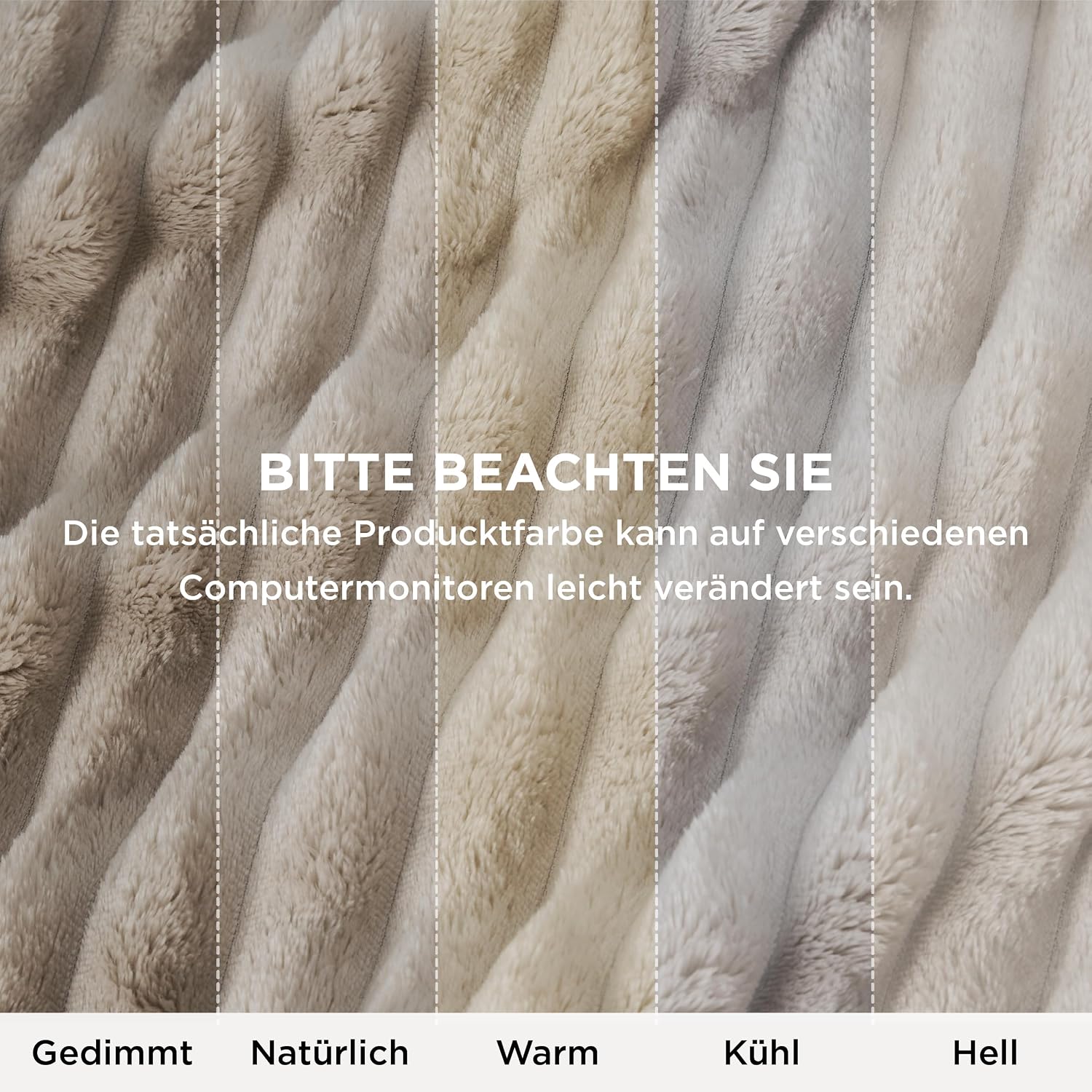 BEDSURE Kuscheldecke 150x200 Zimmer Deko - Tagesdecke, Beige 10-beige 150 x 200 cm 8