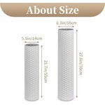Sziqiqi Metall Bodenvase Groß 70cm: Hohe Vasen Weiß 2er für Pampasgras S+L Weiß 6