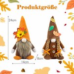Herbstdeko Wichtel, 2 Stück Herbst Dekoration Wichtel Figuren, Herbst Deko Wichtel Puppen mit Sonnenblume, Herbstdeko Innen 3