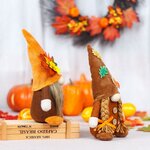 Herbstdeko Wichtel, 2 Stück Herbst Dekoration Wichtel Figuren, Herbst Deko Wichtel Puppen mit Sonnenblume, Herbstdeko Innen 7