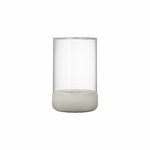 blomus Windlicht CALMA mit hellgrauem Betonsockel und Glaszylinder