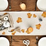 Artoid Mode GNOME Kürbisse Ahornblätter Herbst Tischläufer 40x180 cm 40 x 180 cm Beige 4