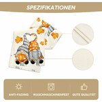 Artoid Mode GNOME Kürbisse Ahornblätter Herbst Tischläufer 40x180 cm 40 x 180 cm Beige 5