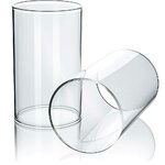 Zwei klare Glaszylinder ohne Boden aus Borosilikatglas