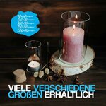 Tuuters 2 Stück Windlicht Glas ohne Boden, Glaszylinder (120 x Ø 70 mm) 120 x Ø 70 mm Ohne Boden 4