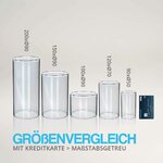 Tuuters 2 Stück Windlicht Glas ohne Boden, Glaszylinder (120 x Ø 70 mm) 120 x Ø 70 mm Ohne Boden 6