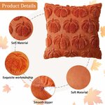 VEEKAY 4 Stück Herbstdeko Kissenbezug 45x45cm,Dekorative Kissenbezug Erntedankfest,Thanksgiving Kissenbezüge,für Sofa Bett 3