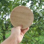 Schmuckschale aus natürlichem Marmor, Travertin, 14 cm, Schmuckschale für Ringe, Ohrringe, Geschenk für Frau, Tochter (Beig 7