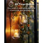 Homemory 12 led teelichter mit Timer, elektrische flackernde batteriebetriebene Kerzen, 6 Stunden an und 18 Stunden aus, 3. 2