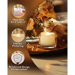 Homemory 12 led teelichter mit Timer, elektrische flackernde batteriebetriebene Kerzen, 6 Stunden an und 18 Stunden aus, 3. 4