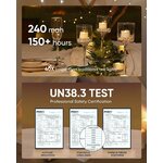 Homemory 12 led teelichter mit Timer, elektrische flackernde batteriebetriebene Kerzen, 6 Stunden an und 18 Stunden aus, 3. 5