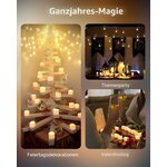 Homemory 12 led teelichter mit Timer, elektrische flackernde batteriebetriebene Kerzen, 6 Stunden an und 18 Stunden aus, 3. 6
