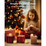 Homemory 12 led teelichter mit Timer, elektrische flackernde batteriebetriebene Kerzen, 6 Stunden an und 18 Stunden aus, 3. 9