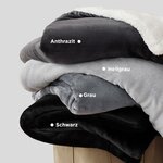 BEDSURE Sherpa Kuscheldecke Flauschig 150x200 - Sofadecke, Grau 01-grau 150 x 200 cm 6