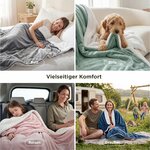 BEDSURE Sherpa Kuscheldecke Flauschig 150x200 - Sofadecke, Grau 01-grau 150 x 200 cm 8