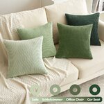 EMEMA Kissenbezug 50x50 Kordsamt Salbeigrün Serie Sofakissen 4er Set 50 x 50 cm, 4 Stück Salbeigrüne Serie 5