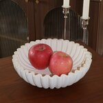 Handgefertigte Rüschenschale – Elegante Dekoschale im Jakobsmuschel-Design, Vintage Obstschale & Ringschale, Ästhetische Bl 6