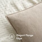 MIULEE 2er Kissenbezug 50x50 Beige Chenille Kissenhülle zierkissen 50 x 50 cm, 2 Stück Beige 2